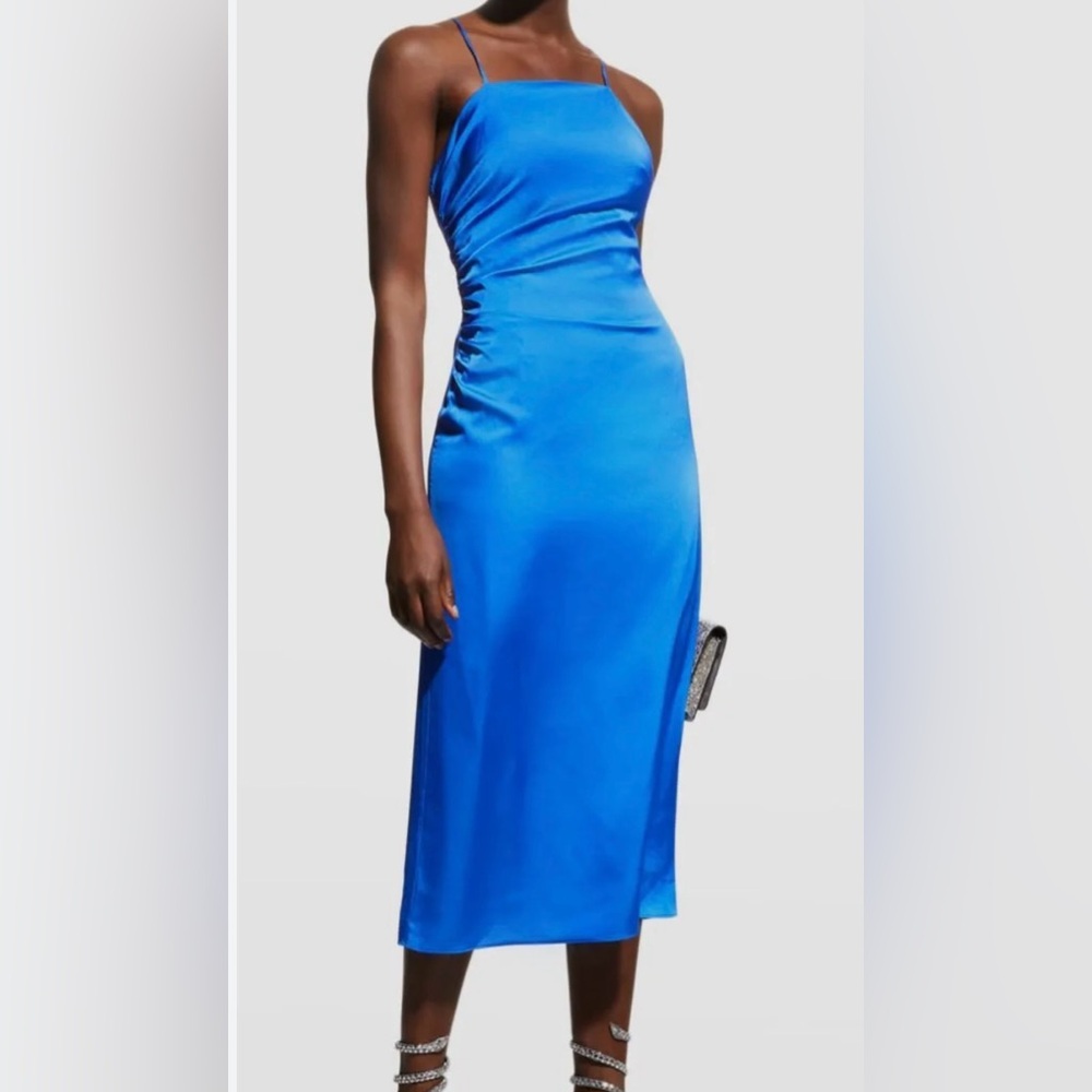 Milly Electra Slip Dress in Blue
